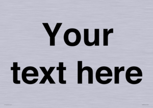 IV5902: Custom plain information sign. Black text