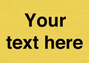 IV5902: Custom plain information sign. Black text