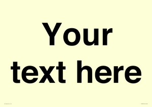 IV5902: Custom plain information sign. Black text