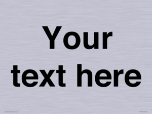 IV5902: Custom plain information sign. Black text