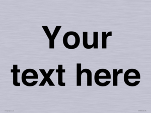 IV5902: Custom plain information sign. Black text