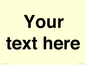 IV5902: Custom plain information sign. Black text