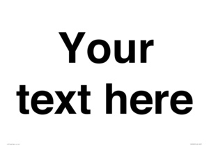 IV5902: Custom plain information sign. Black text