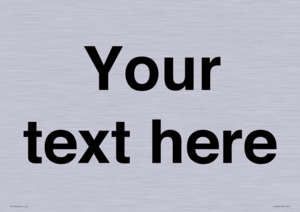 IV5902: Custom plain information sign. Black text
