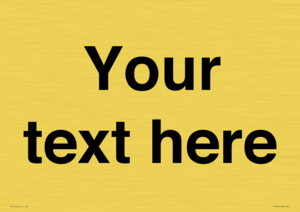 IV5902: Custom plain information sign. Black text