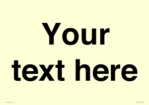 IV5902: Custom plain information sign. Black text