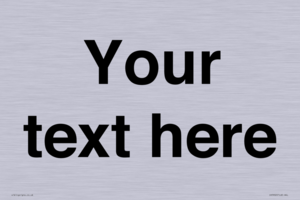 IV5902: Custom plain information sign. Black text