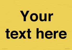 IV5902: Custom plain information sign. Black text