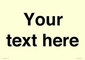 IV5902: Custom plain information sign. Black text