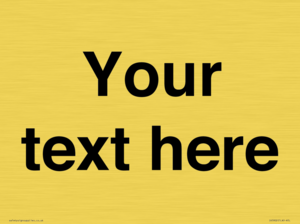 IV5902: Custom plain information sign. Black text