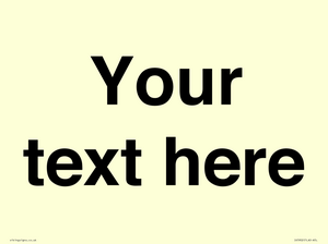 IV5902: Custom plain information sign. Black text