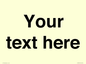 IV5902: Custom plain information sign. Black text