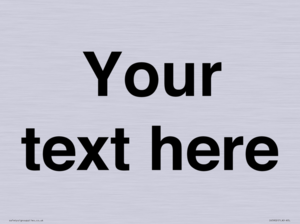 IV5902: Custom plain information sign. Black text
