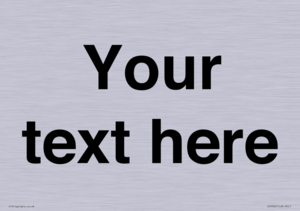 IV5902: Custom plain information sign. Black text