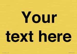 IV5902: Custom plain information sign. Black text