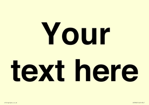 IV5902: Custom plain information sign. Black text