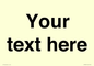 IV5902: Custom plain information sign. Black text
