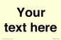 IV5902: Custom plain information sign. Black text