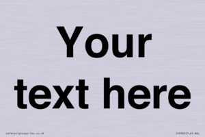 IV5902: Custom plain information sign. Black text