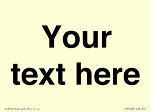 IV5902: Custom plain information sign. Black text