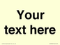 IV5902: Custom plain information sign. Black text