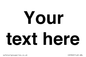 IV5902: Custom plain information sign. Black text