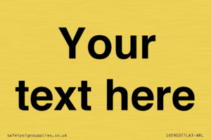 IV5902: Custom plain information sign. Black text