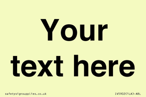 IV5902: Custom plain information sign. Black text