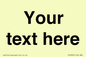 IV5902: Custom plain information sign. Black text