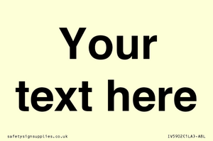IV5902: Custom plain information sign. Black text