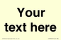 IV5902: Custom plain information sign. Black text