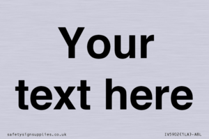 IV5902: Custom plain information sign. Black text