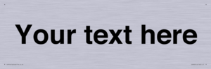 IV5902: Custom plain information sign. Black text