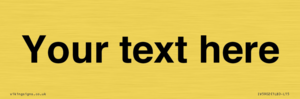 IV5902: Custom plain information sign. Black text