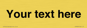 IV5902: Custom plain information sign. Black text