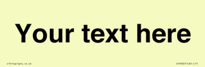 IV5902: Custom plain information sign. Black text