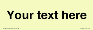 IV5902: Custom plain information sign. Black text