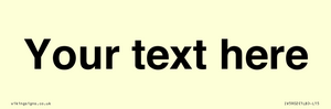 IV5902: Custom plain information sign. Black text