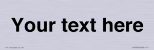 IV5902: Custom plain information sign. Black text