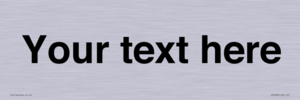 IV5902: Custom plain information sign. Black text