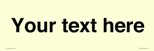 IV5902: Custom plain information sign. Black text