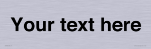IV5902: Custom plain information sign. Black text