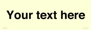IV5902: Custom plain information sign. Black text