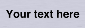 IV5902: Custom plain information sign. Black text