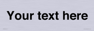 IV5902: Custom plain information sign. Black text