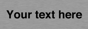 IV5902: Custom plain information sign. Black text