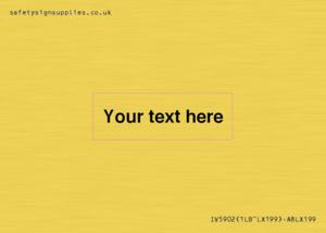 IV5902: Custom plain information sign. Black text