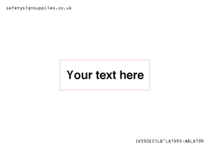 IV5902: Custom plain information sign. Black text