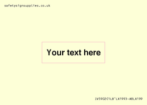 IV5902: Custom plain information sign. Black text