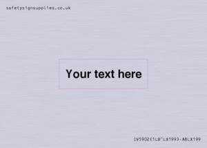 IV5902: Custom plain information sign. Black text